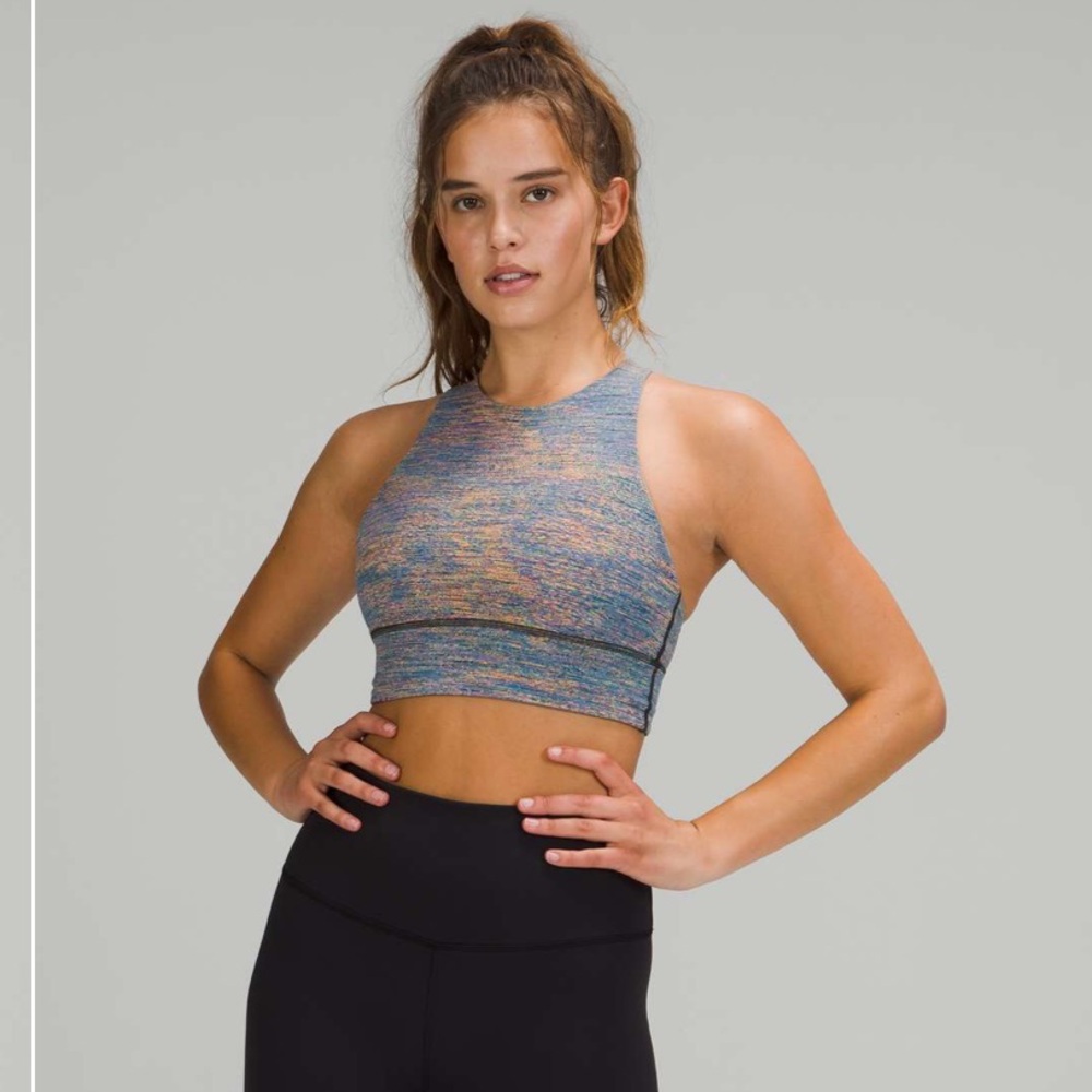 lululemon Energy Bra High Neck Long Line - Spectral Fusion size 4